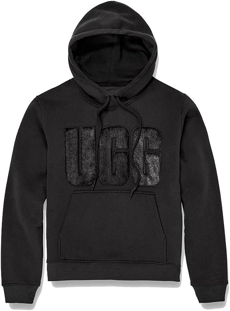 เสื้อฮู้ด Ugg Rey Fuzzy Logo Hoodie – Black